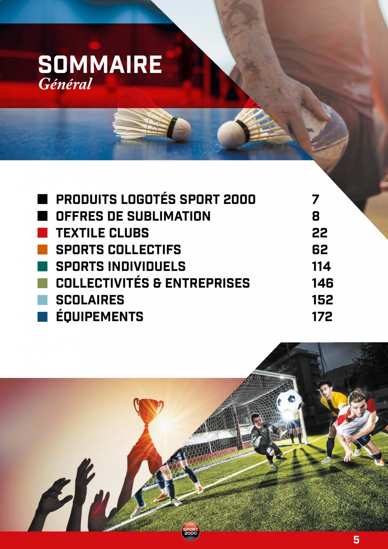Catalogue Sport 2000. Page 5.