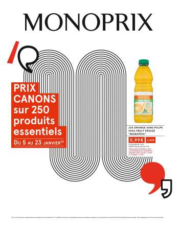 Catalogue Monoprix - 05/01/2022 - 23/01/2022.