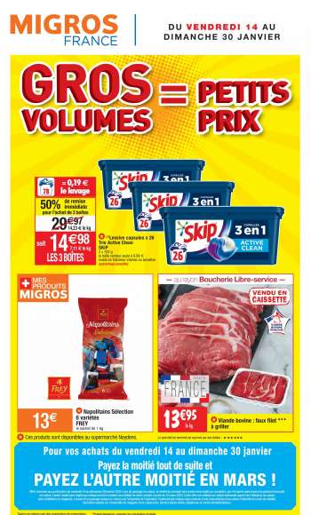 Catalogue Migros France - 14/01/2022 - 30/01/2022.