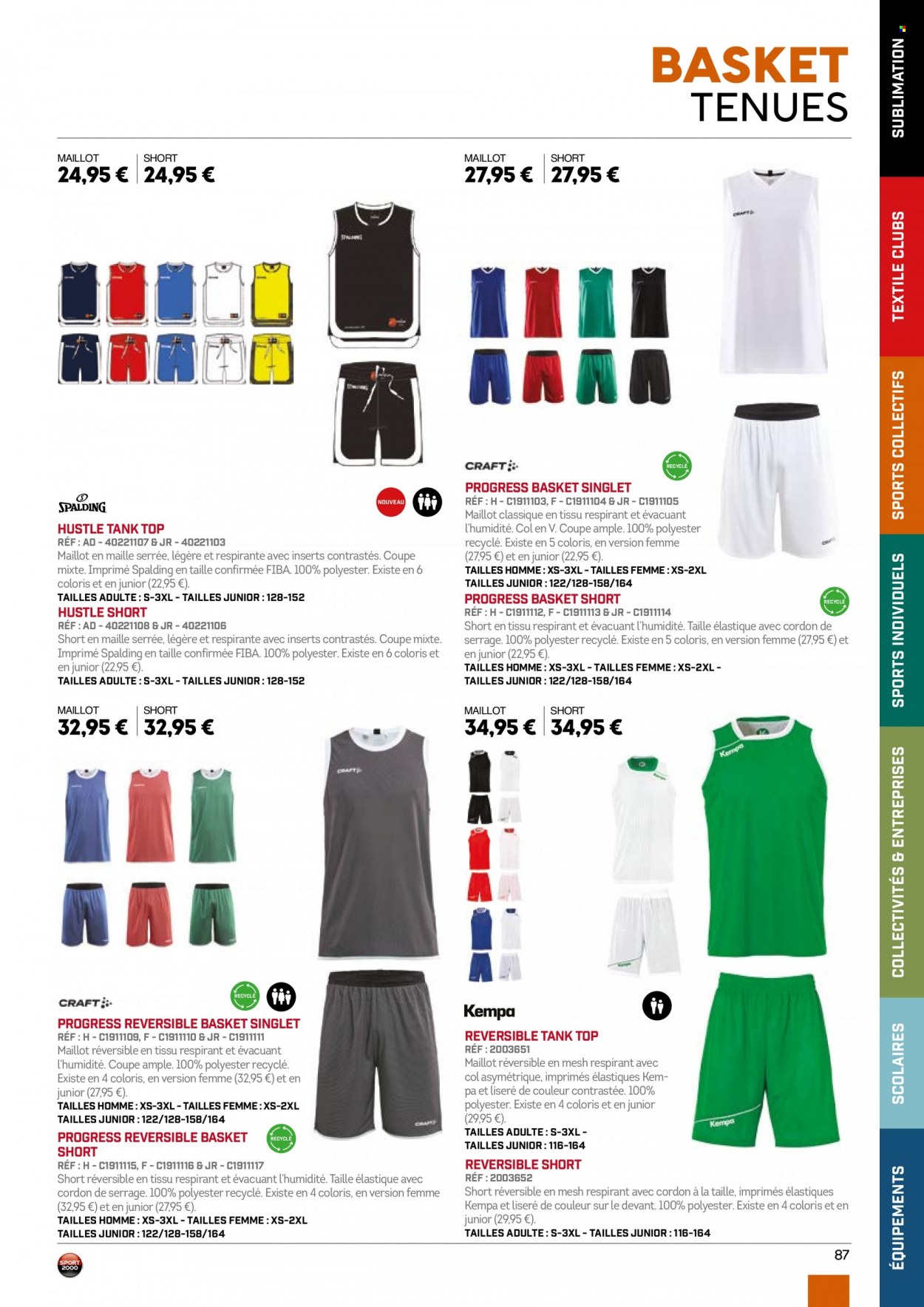 Catalogue Sport 2000. Page 87.