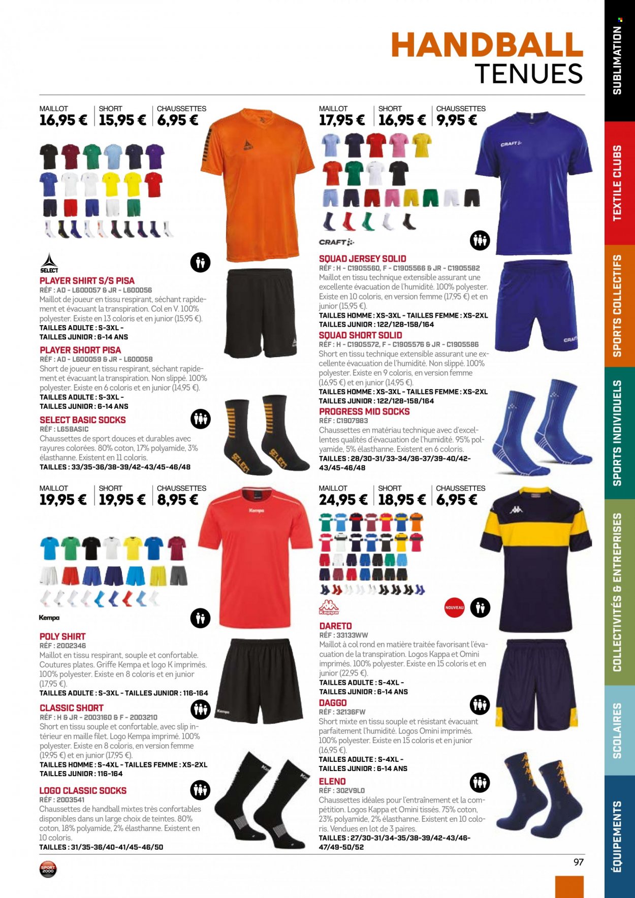 Catalogue Sport 2000. Page 97.