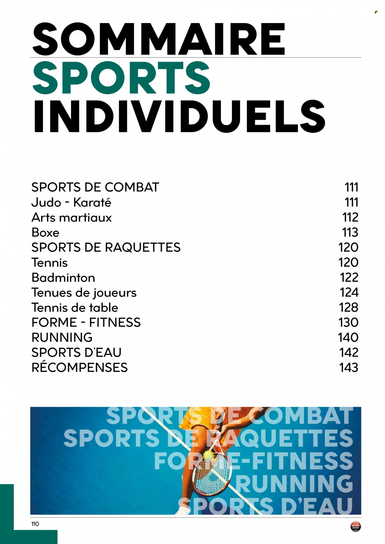 Catalogue Sport 2000. Page 110.