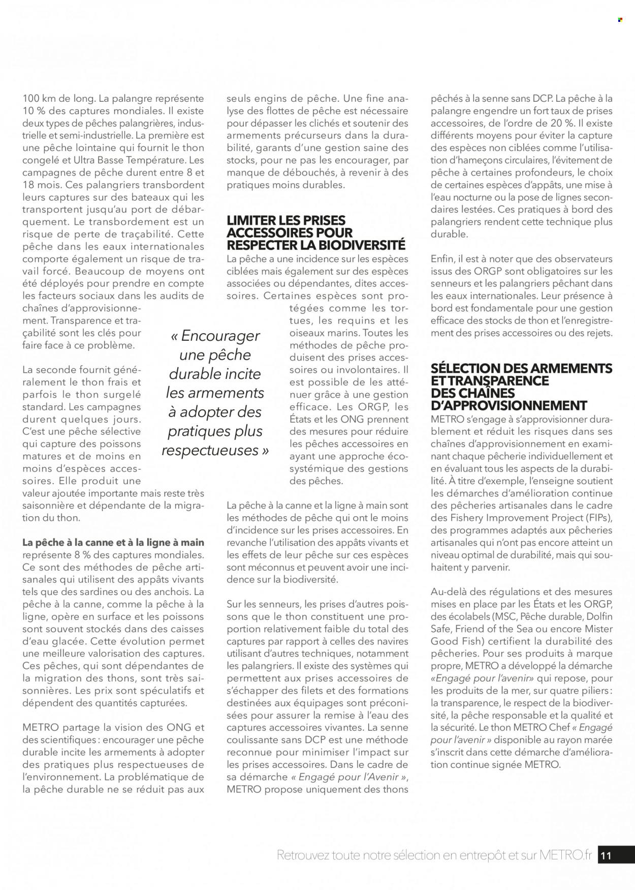 Catalogue Metro. Page 11.