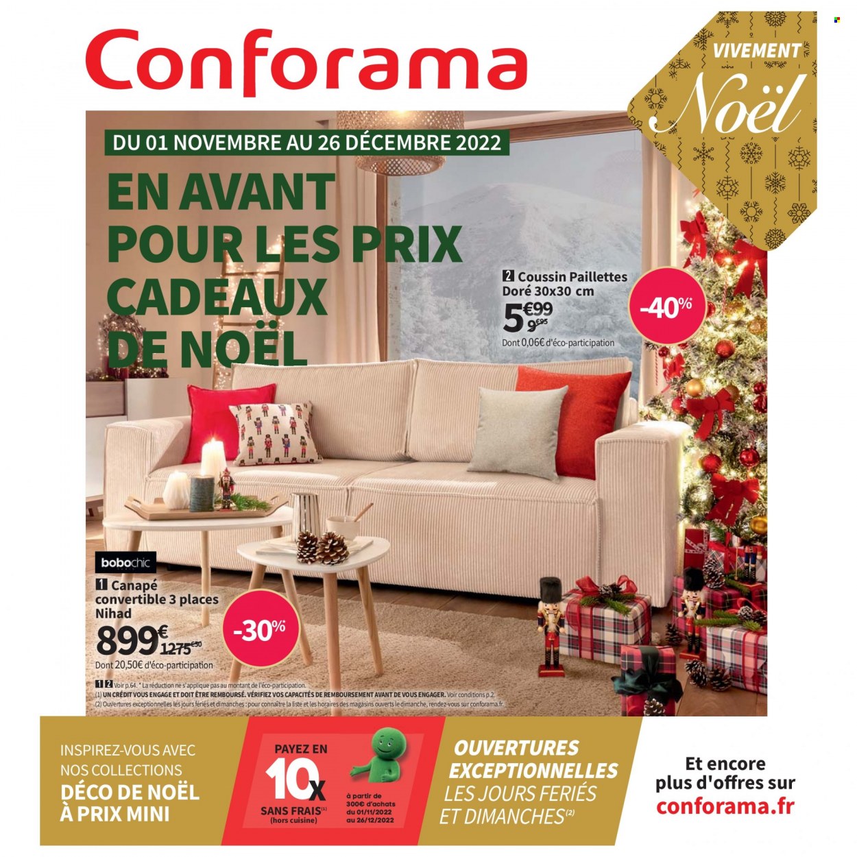 Catalogue Conforama - 01.11.2022 - 26.12.2022. Page 1.