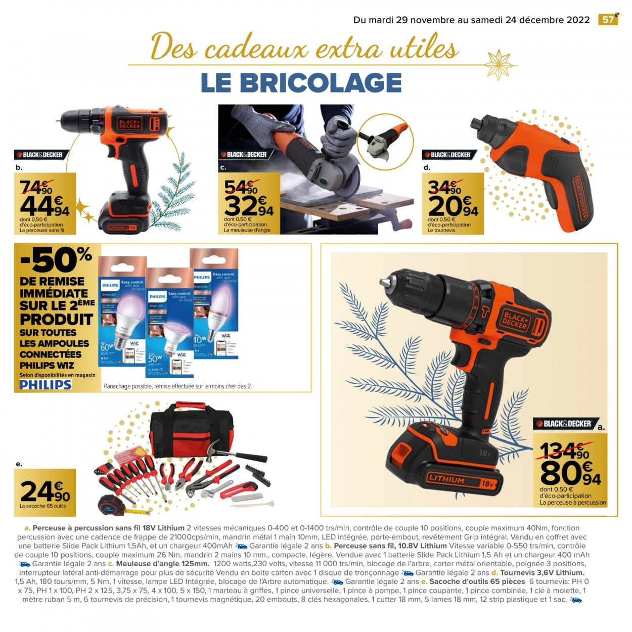 Catalogue Carrefour Hypermarchés - 29.11.2022 - 24.12.2022. Page 57.