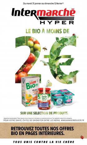 Intermarché Hyper - Le Bio à – de 2 € sur une sélection de produits.