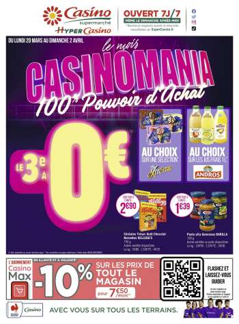 Catalogue Casino Supermarchés - le mois CASINOMANIA 100% Pouvoir d'Achat