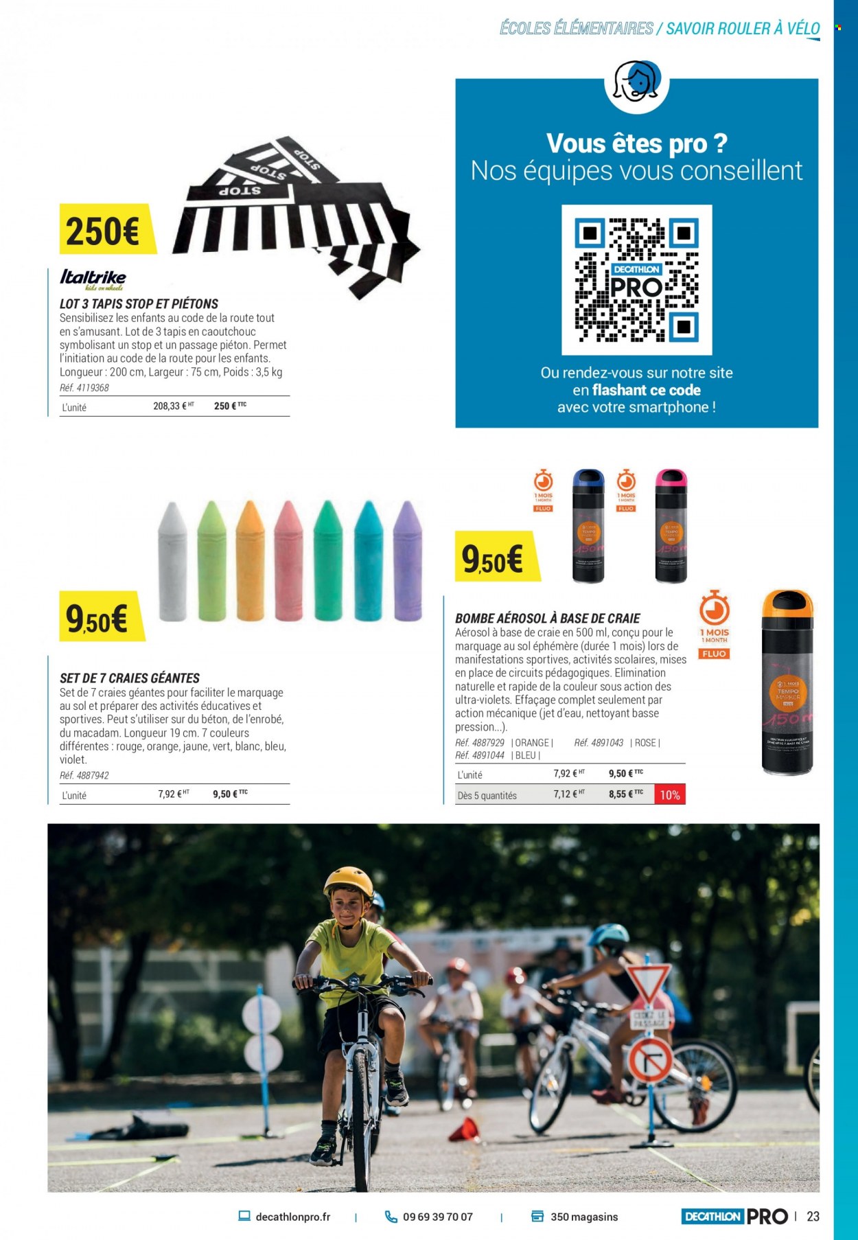 thumbnail - Catalogue Decathlon - Produits soldés - vélo, tapis. Page 23.