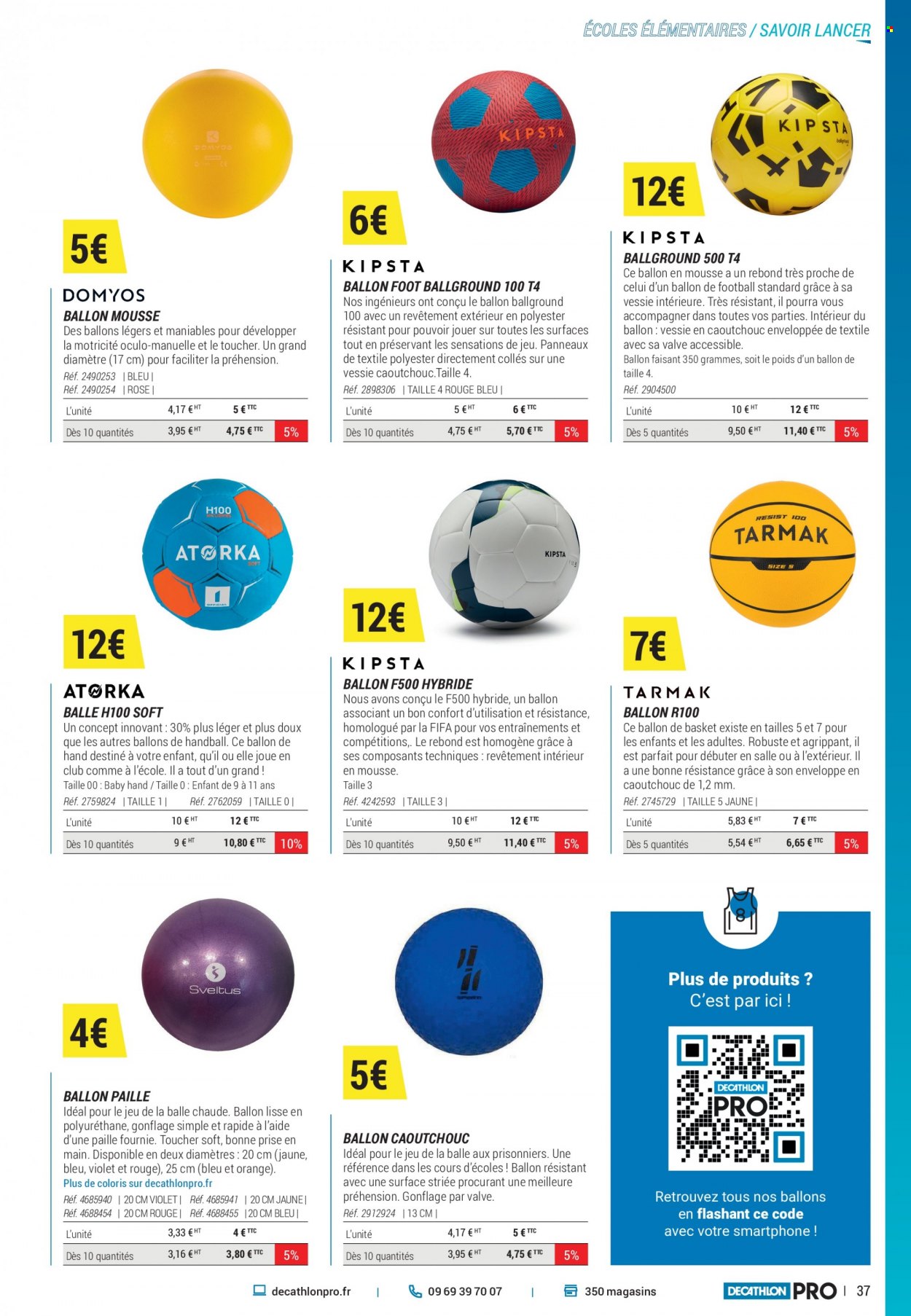thumbnail - Catalogue Decathlon - Produits soldés - basket, ballon de football, ballon de basket. Page 37.