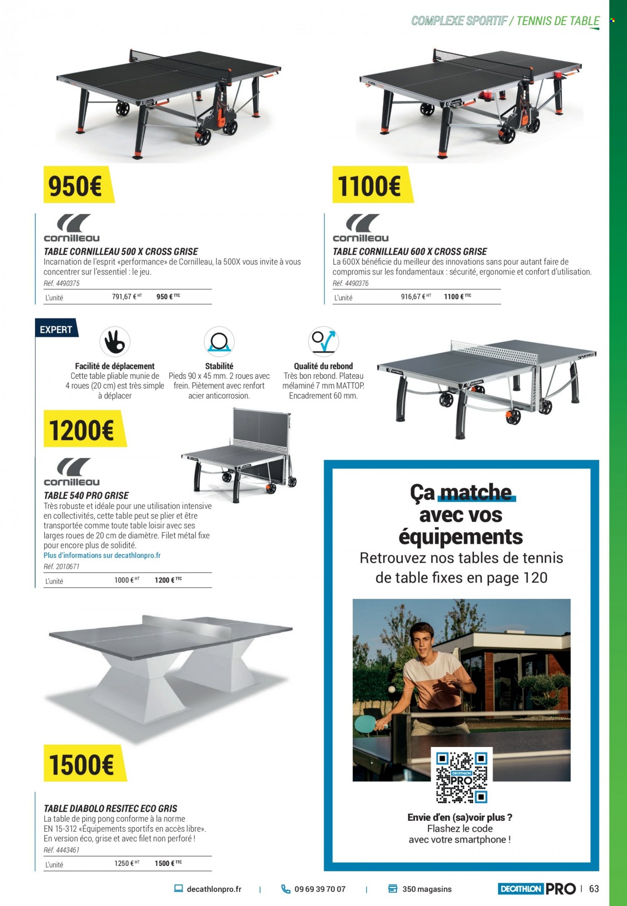 thumbnail - Catalogue Decathlon - Produits soldés - table de ping pong. Page 63.