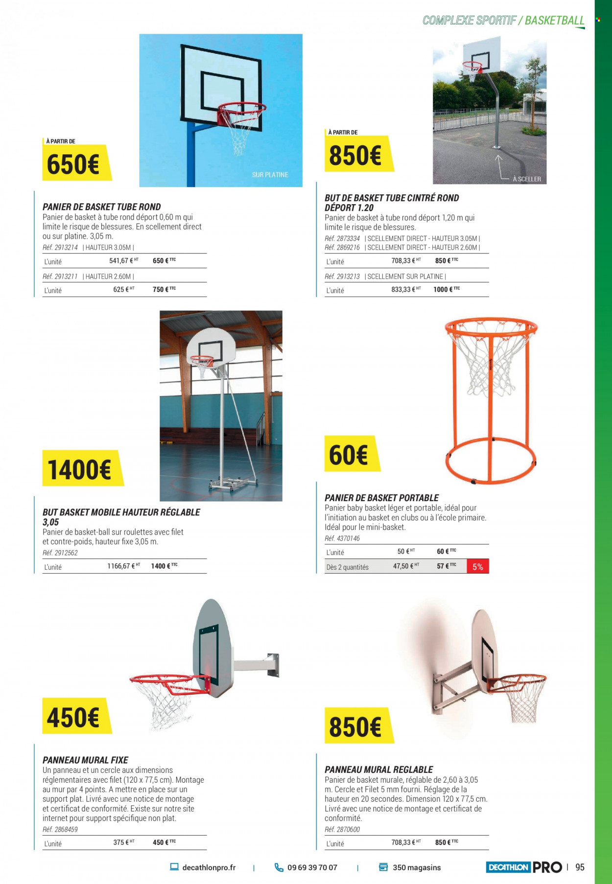 thumbnail - Catalogue Decathlon - Produits soldés - basket, panier, panier de basket. Page 95.