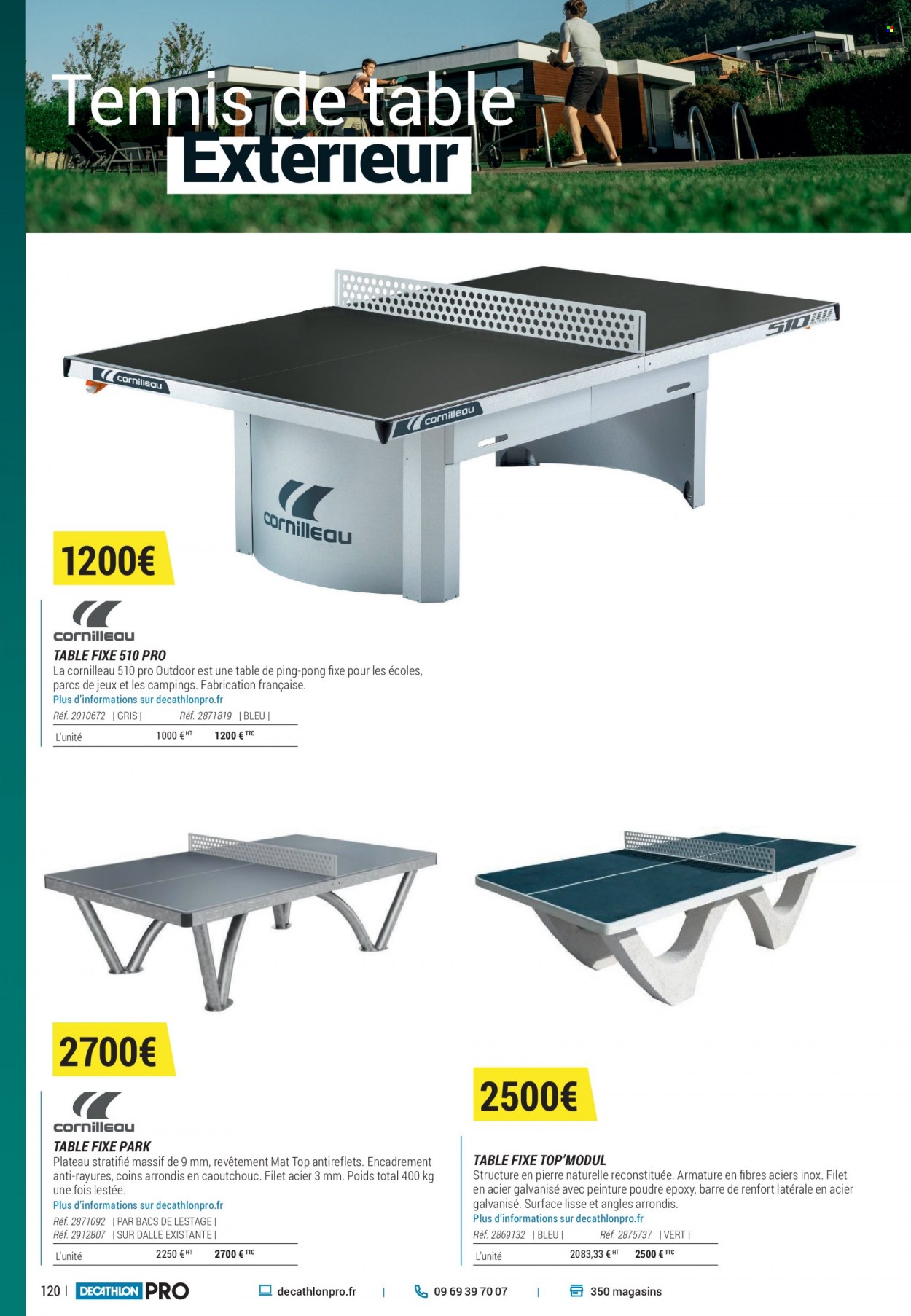 thumbnail - Catalogue Decathlon - Produits soldés - table de ping pong. Page 120.