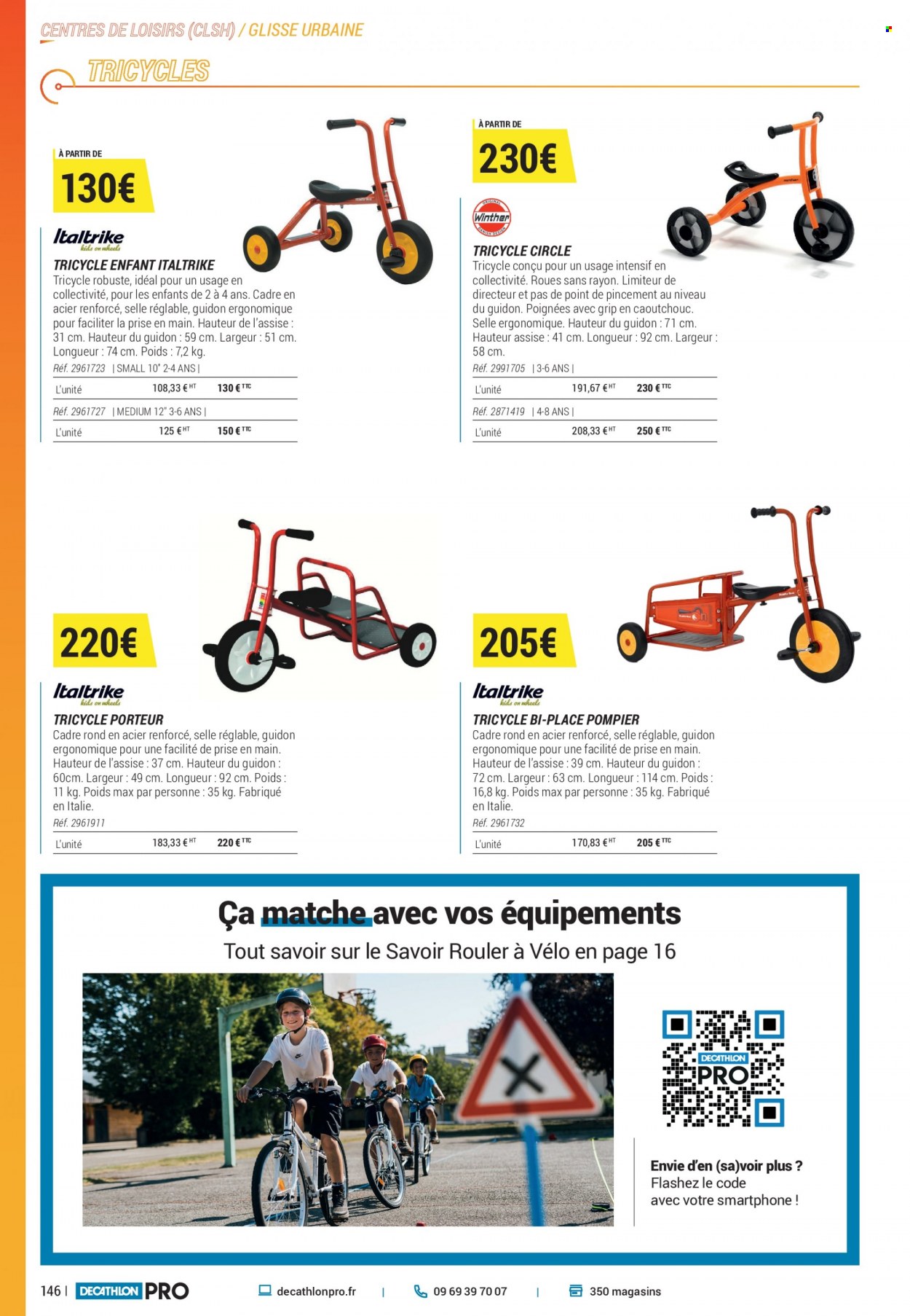 thumbnail - Catalogue Decathlon - Produits soldés - vélo, tricycle. Page 146.
