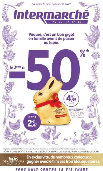 Catalogue Intermarché Super - Le deuxième à -50% sur une sélection de chocolats