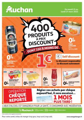 Auchan - 400 produits à prix discount dont 150 produits à moins de 1€ !