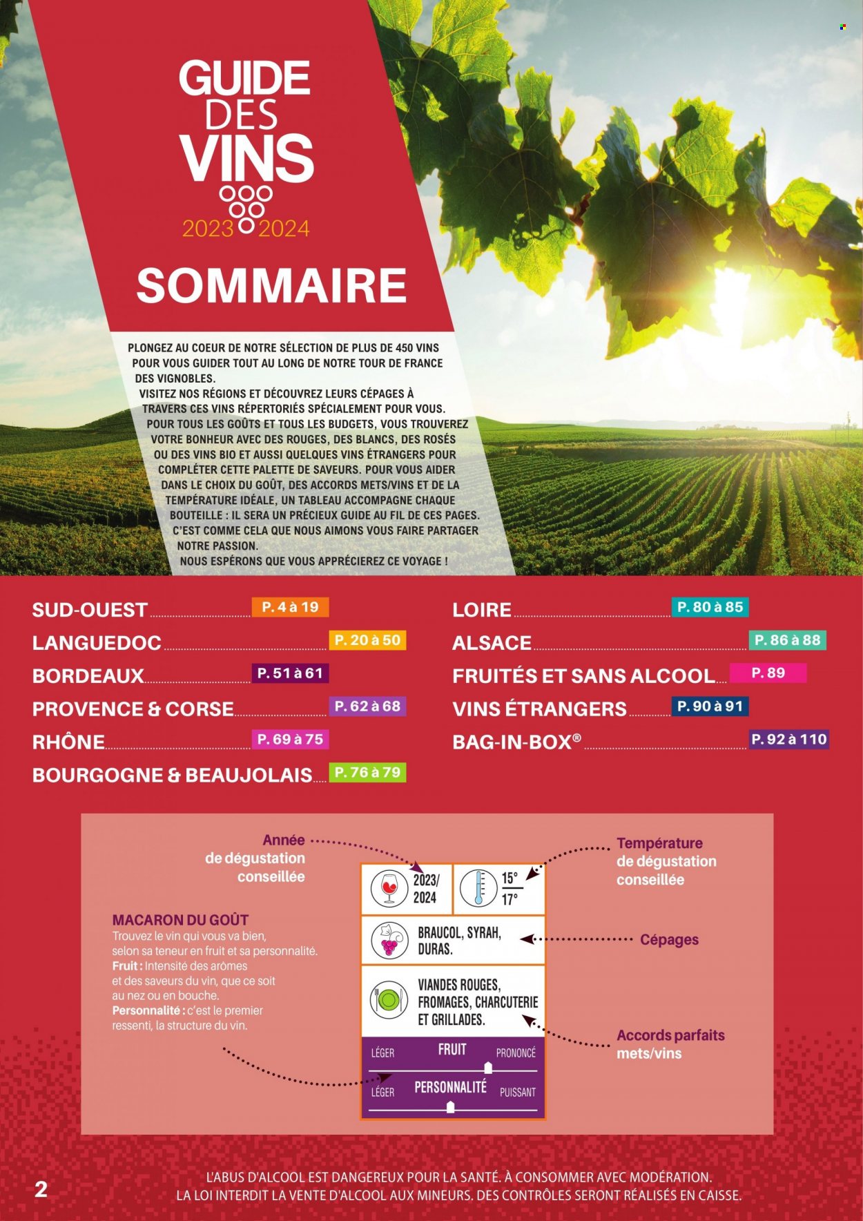 thumbnail - Catalogue E.Leclerc - Produits soldés - macarons, vin rouge. Page 2.