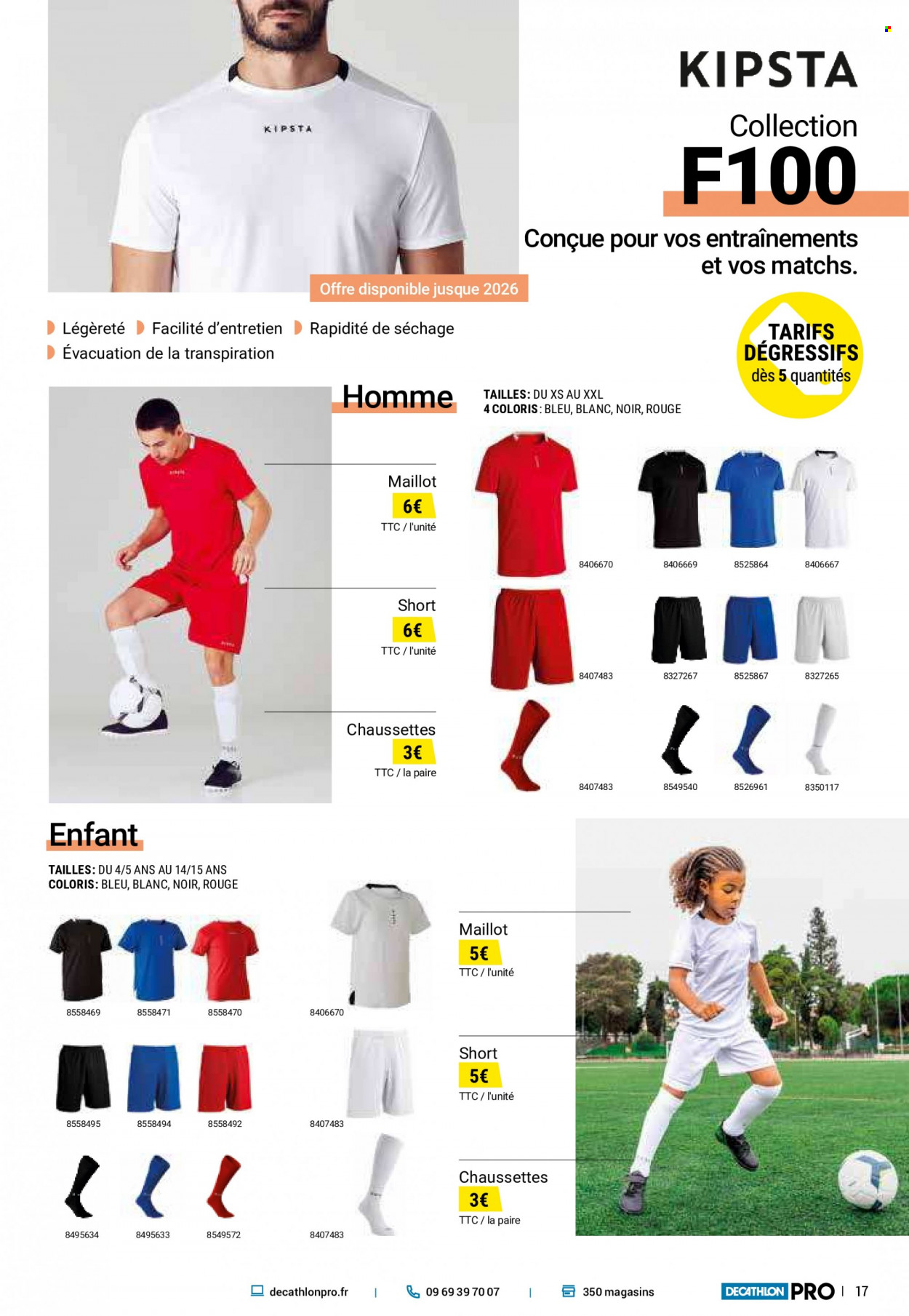 thumbnail - Catalogue Decathlon - Produits soldés - shorts, jeans, maillot, chaussettes. Page 17.