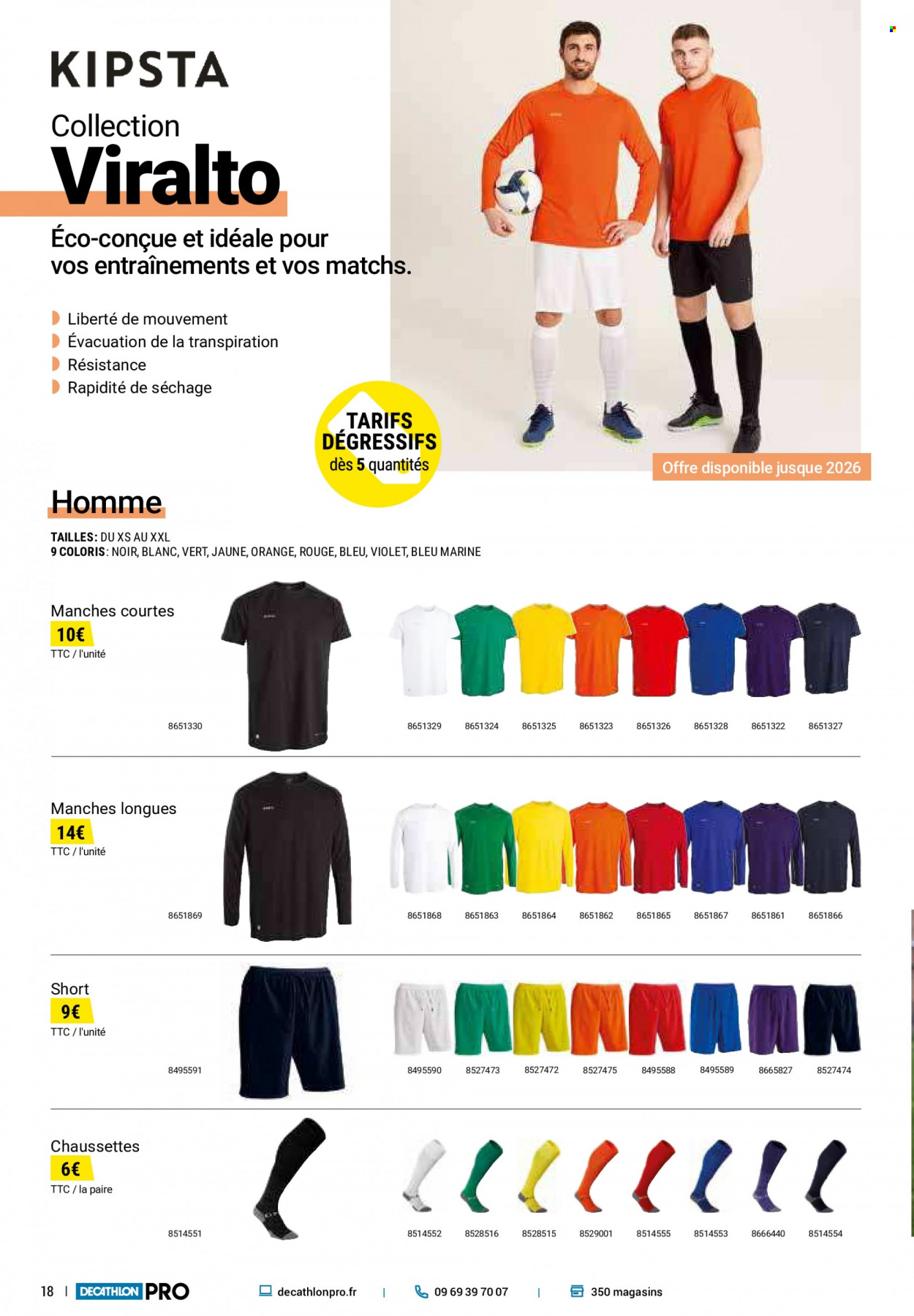 thumbnail - Catalogue Decathlon - Produits soldés - shorts, chaussettes. Page 18.