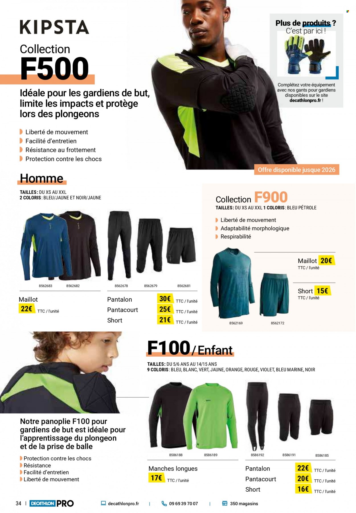thumbnail - Catalogue Decathlon - Produits soldés - shorts, pantalon, pantacourt, maillot, gants. Page 34.