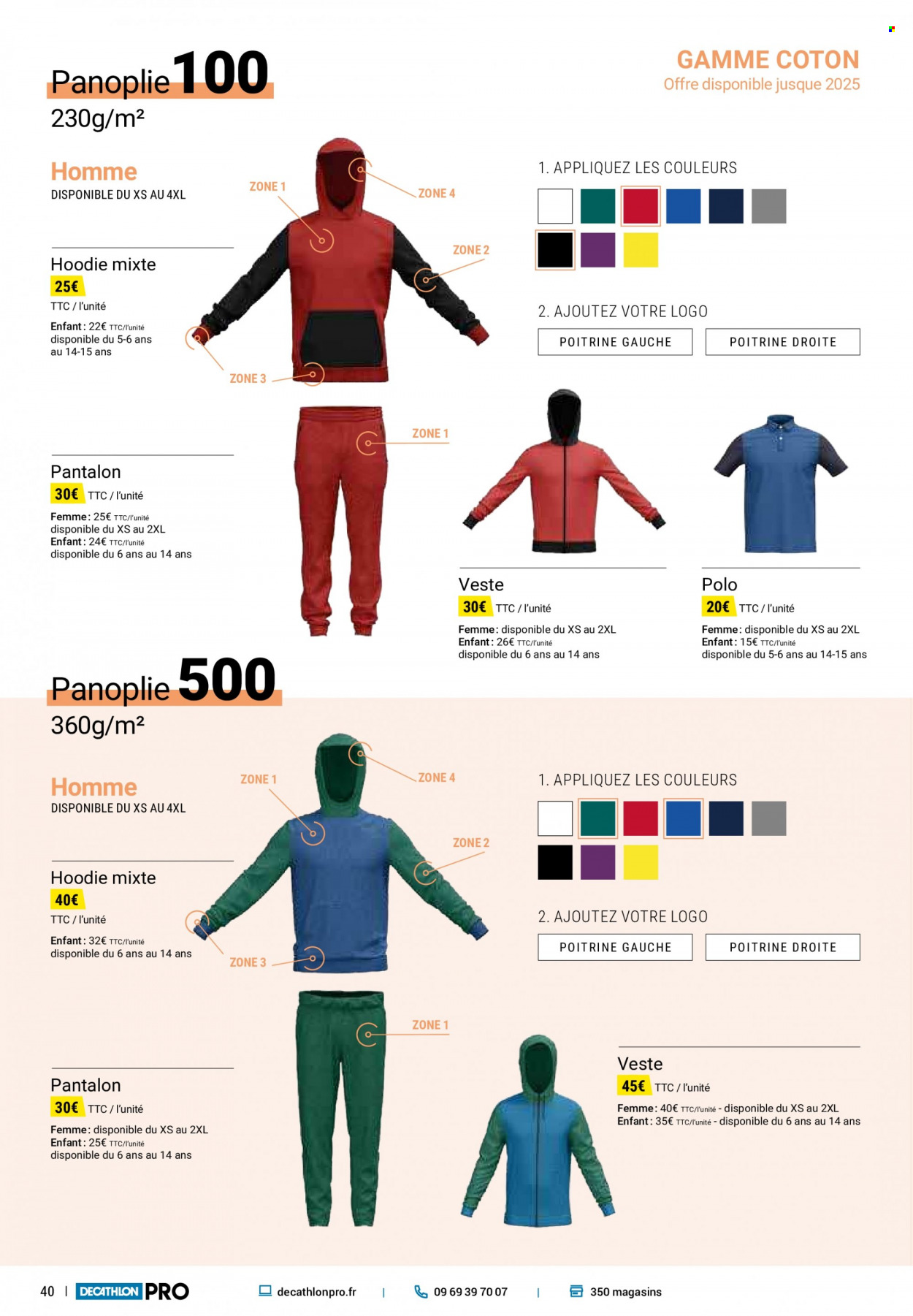 thumbnail - Catalogue Decathlon - Produits soldés - veste, pantalon, t-shirt, sweat-shirt. Page 40.
