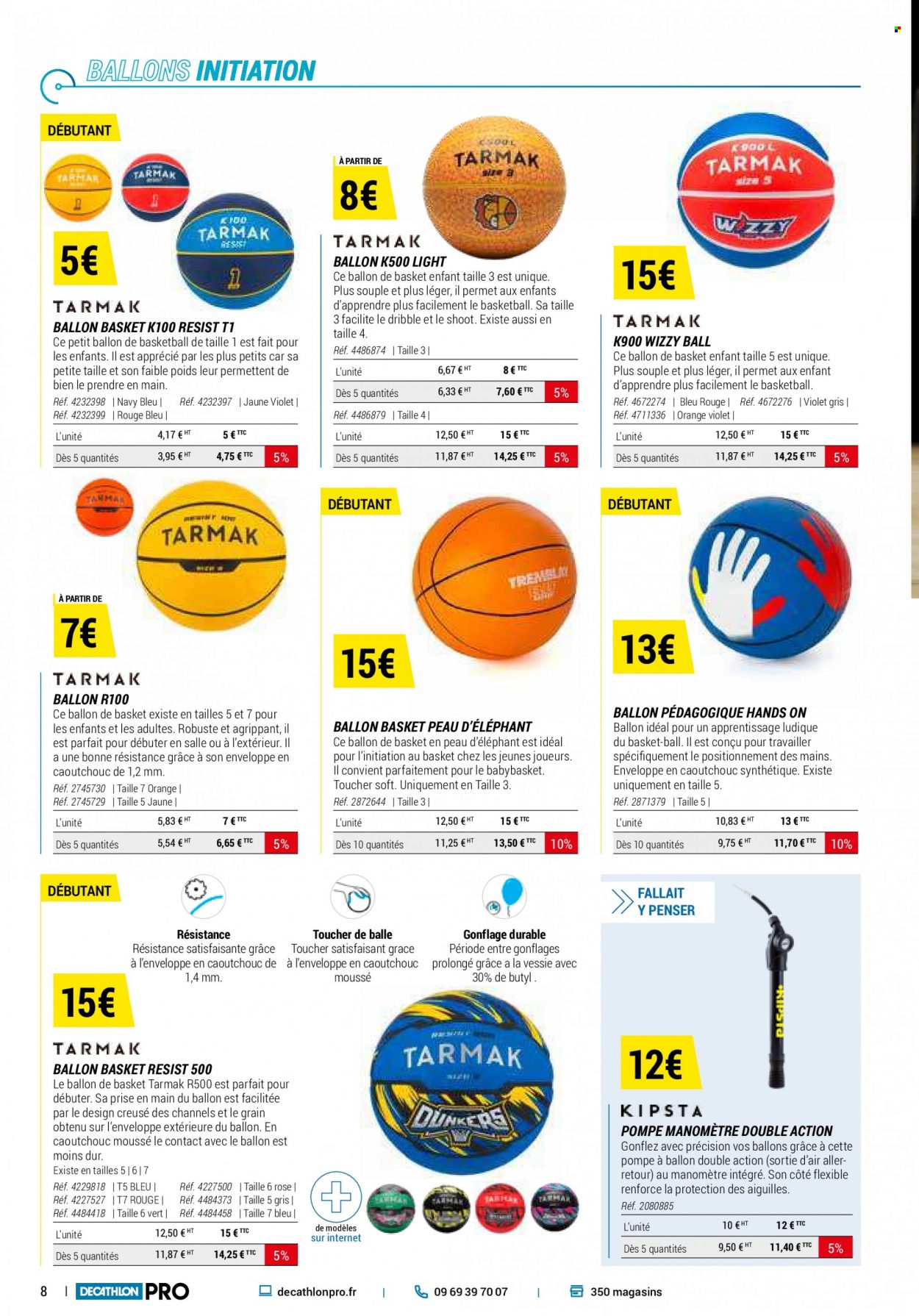 thumbnail - Catalogue Decathlon - Produits soldés - basket, ballon de basket. Page 8.