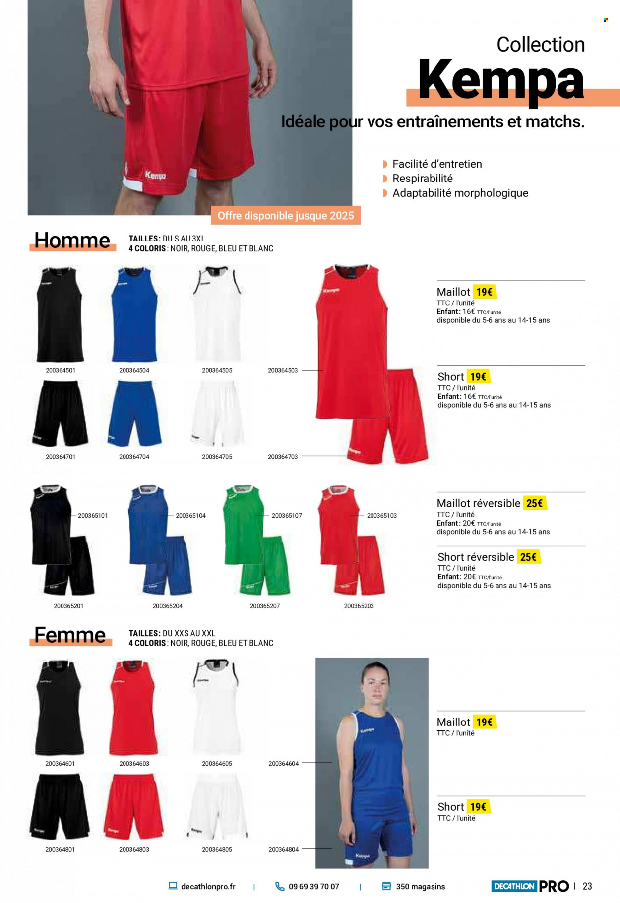 thumbnail - Catalogue Decathlon - Produits soldés - shorts, maillot. Page 23.