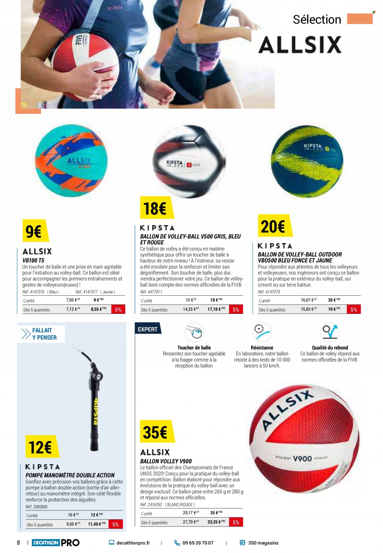 thumbnail - Catalogue Decathlon - Produits soldés - ballon de volley-ball, Molten. Page 8.