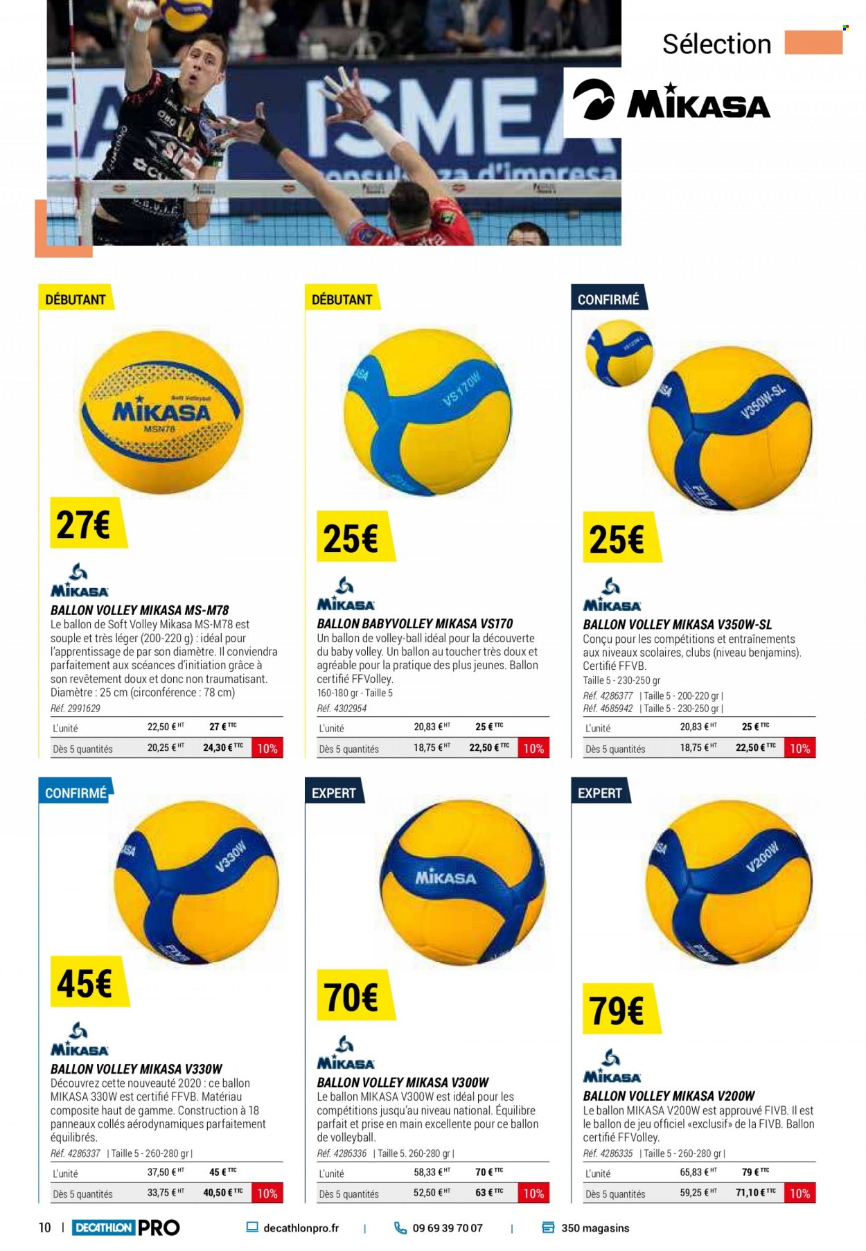 thumbnail - Catalogue Decathlon - Produits soldés - sac à ballons, compresseur, ballon de volley-ball, chariot. Page 10.