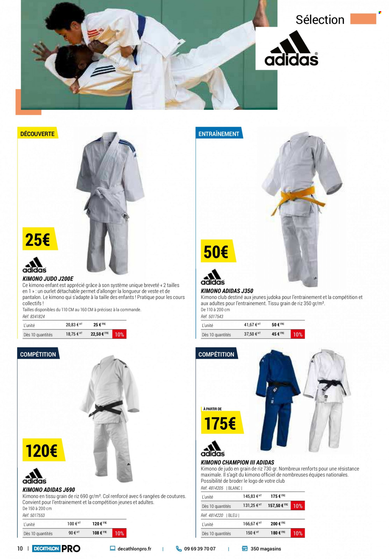 thumbnail - Catalogue Decathlon - Produits soldés - Adidas, veste, pantalon, ceinture. Page 10.