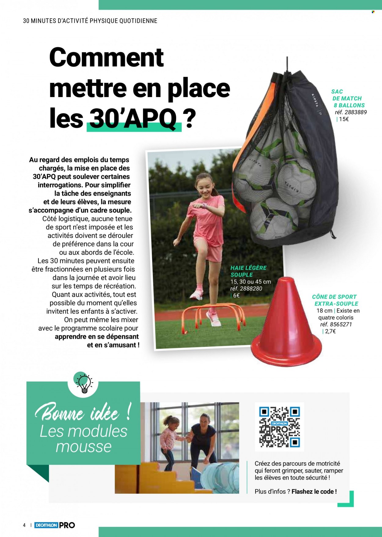 thumbnail - Catalogue Decathlon - Produits soldés - ballon, cône. Page 4.