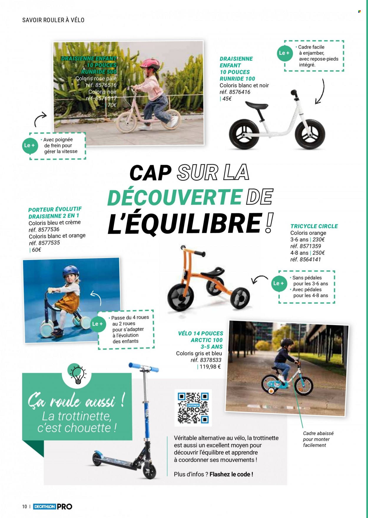 thumbnail - Catalogue Decathlon - Produits soldés - casque, tricycle, draisienne. Page 10.