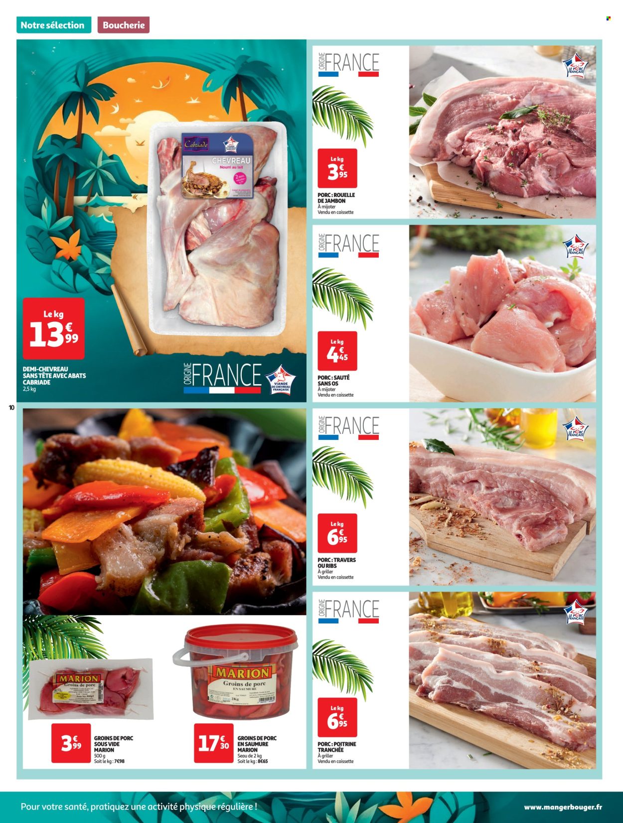 thumbnail - Catalogue Auchan - 23/01/2024 - 29/12/2024 - Produits soldés - sauté de porc, viande de porc, viande de chevre, jambon, rouelle de jambon. Page 10.