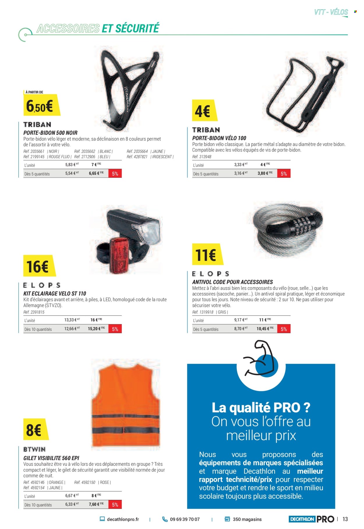 thumbnail - Catalogue Decathlon - Produits soldés - casque, VTT Rockrider, vélo, roue. Page 13.