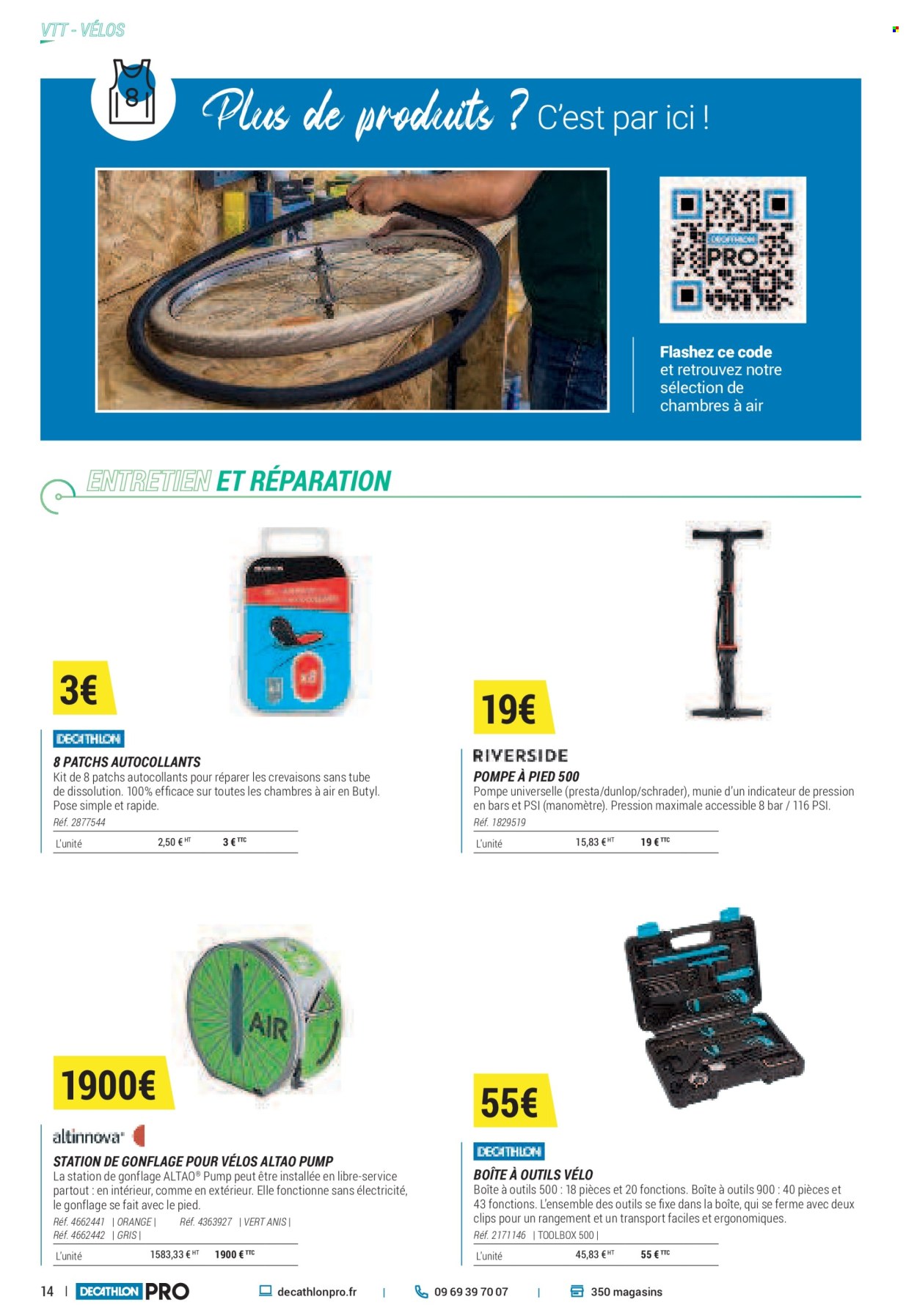 thumbnail - Catalogue Decathlon - Produits soldés - VTT Rockrider, vélo, coffret. Page 14.