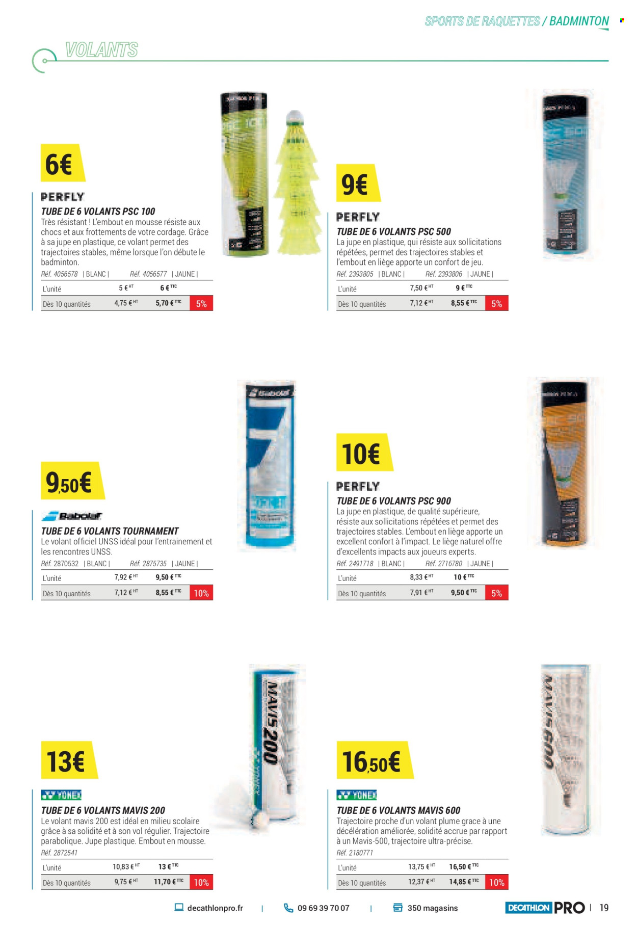 thumbnail - Catalogue Decathlon - Produits soldés - Yonex, raquette. Page 19.