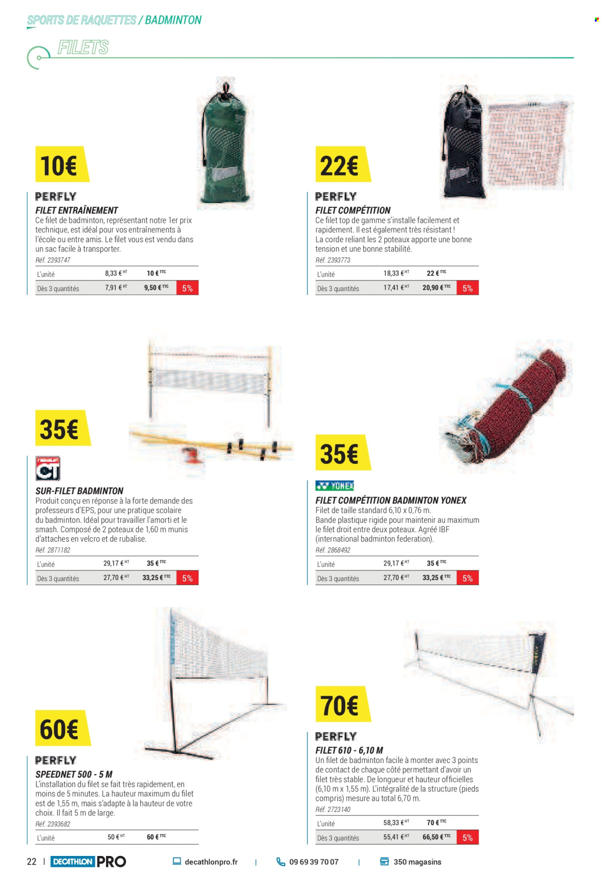 thumbnail - Catalogue Decathlon - Produits soldés - Yonex. Page 22.
