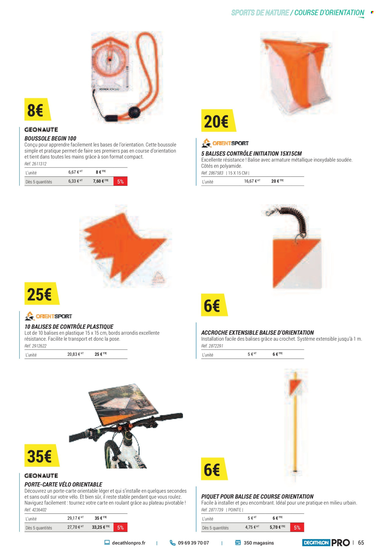 thumbnail - Catalogue Decathlon - Produits soldés - vélo, porte-carte. Page 65.
