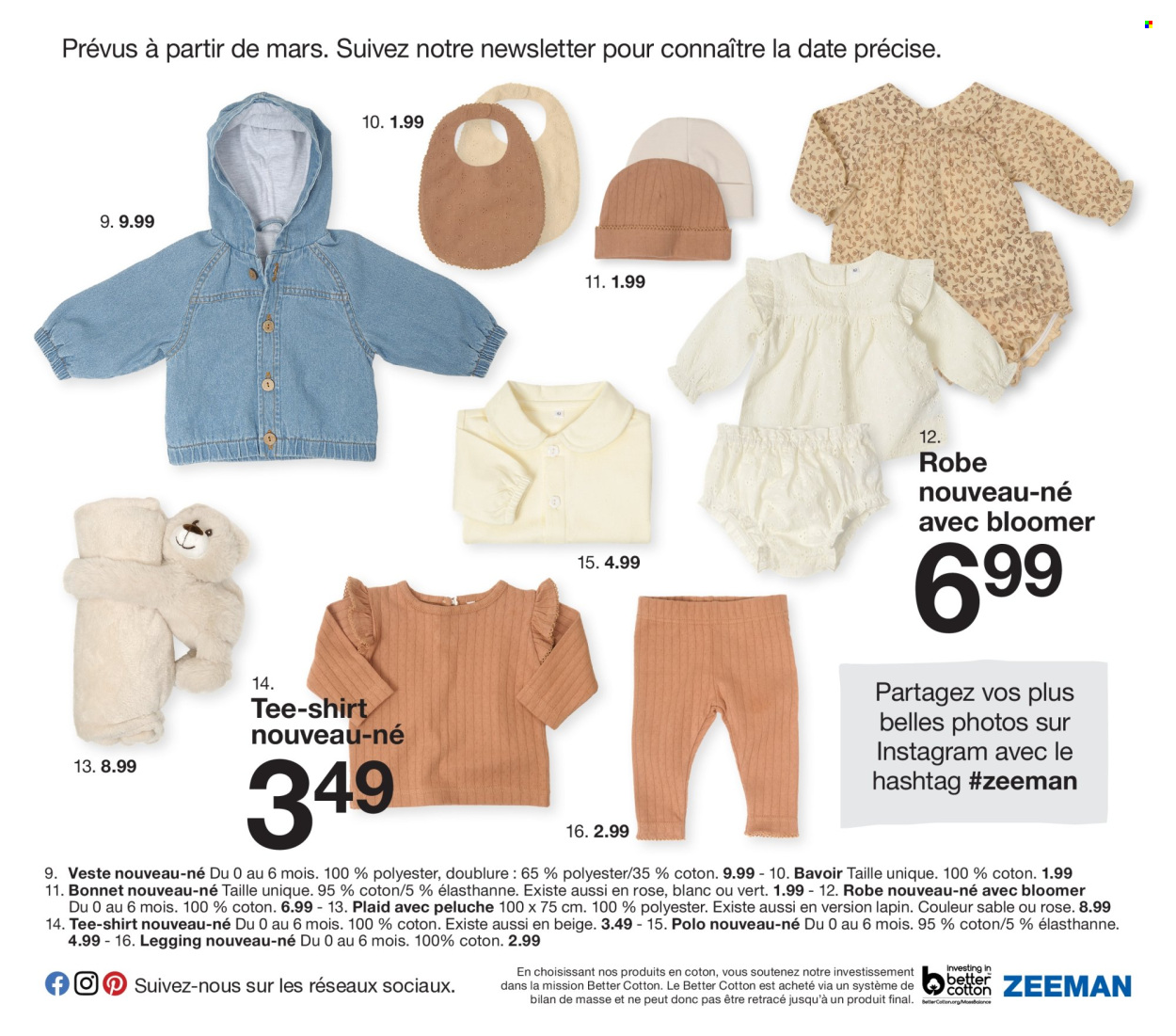 thumbnail - Catalogue Zeeman - 01/02/2024 - 31/07/2024 - Produits soldés - plaid, veste, robe, t-shirt, leggings, peluche, bavoir. Page 11.