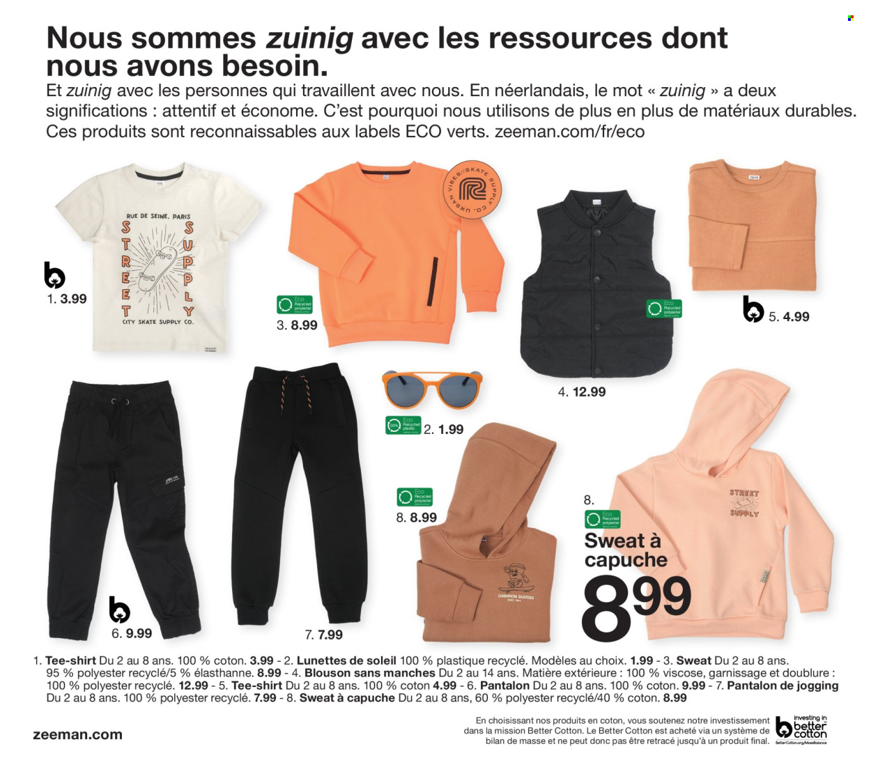 thumbnail - Catalogue Zeeman - 01/02/2024 - 31/07/2024 - Produits soldés - blouson, pantalon, t-shirt, sweat-shirt, lunettes, lunettes de soleil. Page 30.