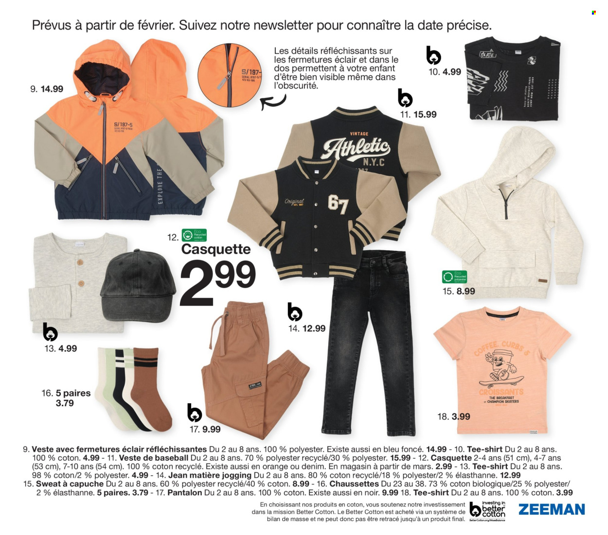 thumbnail - Catalogue Zeeman - 01/02/2024 - 31/07/2024 - Produits soldés - veste, pantalon, jeans, t-shirt, sweat-shirt, chaussettes, casquette. Page 31.