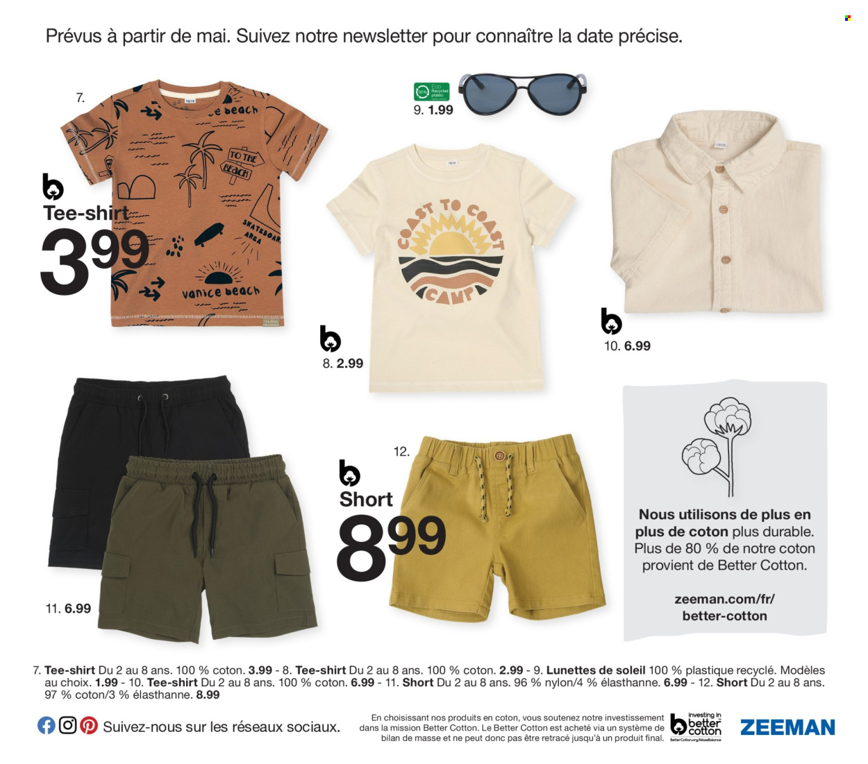 thumbnail - Catalogue Zeeman - 01/02/2024 - 31/07/2024 - Produits soldés - shorts, t-shirt, lunettes, lunettes de soleil. Page 37.