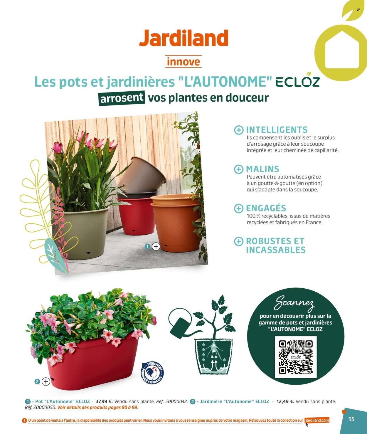 thumbnail - Catalogue Jardiland - 02/03/2024 - 23/06/2024 - Produits soldés - cheminée, jardinière. Page 15.