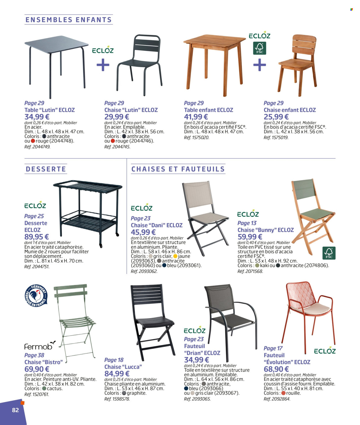 thumbnail - Catalogue Jardiland - 02/03/2024 - 23/06/2024 - Produits soldés - table, fauteuil, chaise, chaise pliante, cactus. Page 82.