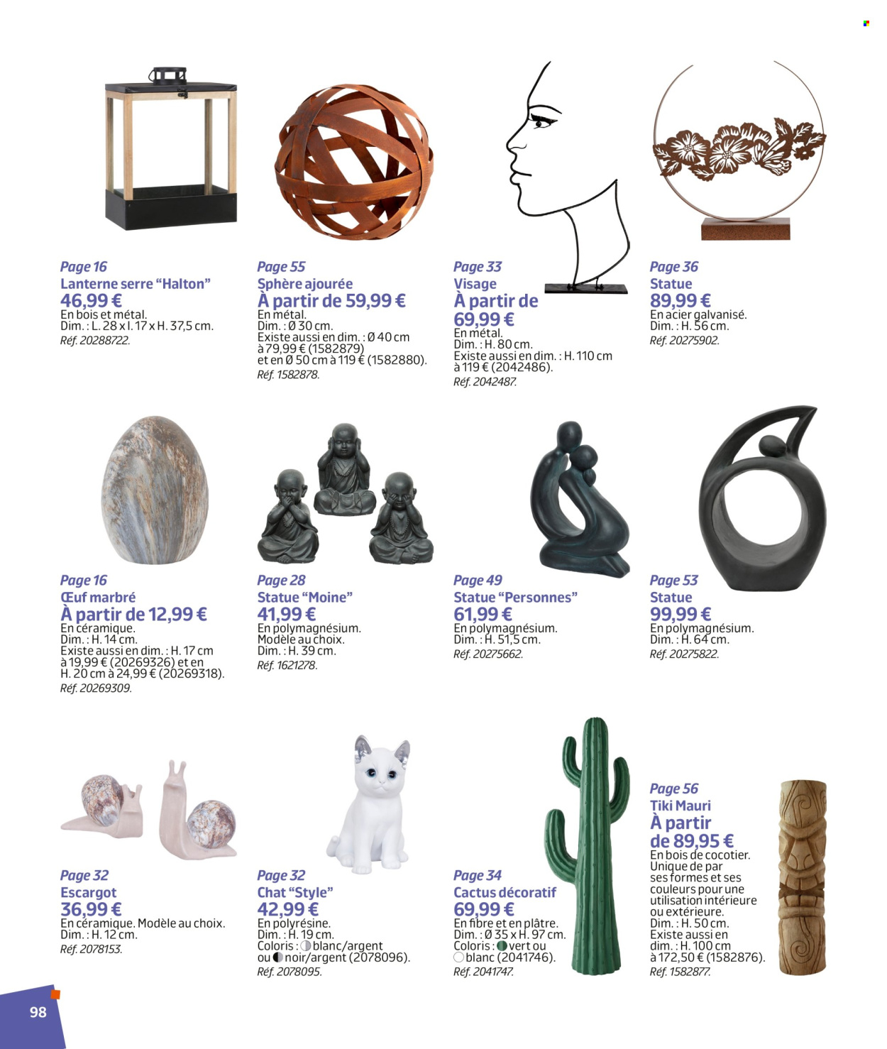 thumbnail - Catalogue Jardiland - 02/03/2024 - 23/06/2024 - Produits soldés - cactus, lanterne. Page 98.