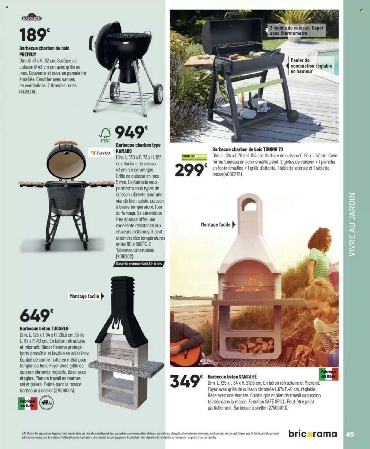 thumbnail - Catalogue Bricorama - 27/02/2024 - 28/04/2024 - Produits soldés - plan de travail, panier, cendrier, couvercle, barbecue, grill, charbon de bois. Page 46.