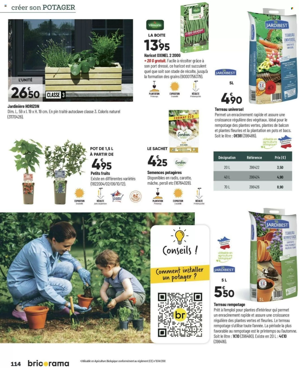 thumbnail - Catalogue Bricorama - 27/02/2024 - 28/04/2024 - Produits soldés - fleur, terreau, plante fleurie, buisson fruitier, jardinière. Page 111.