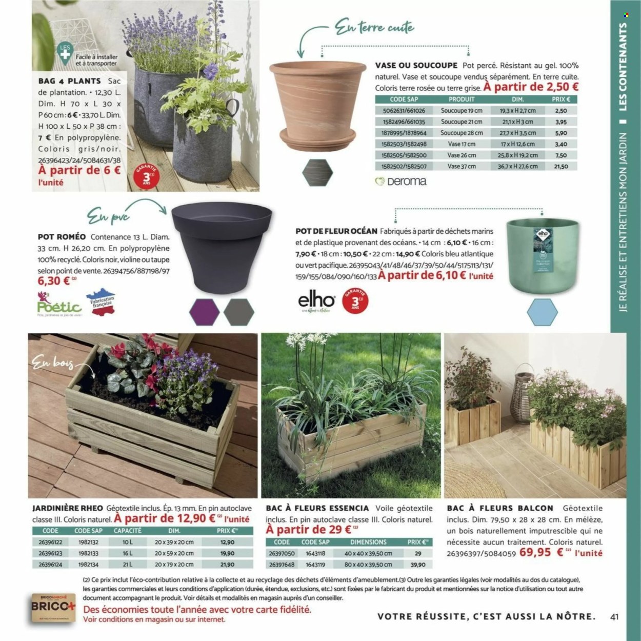 thumbnail - Catalogue Bricomarché - 03/03/2024 - 30/04/2024 - Produits soldés - vase, pot de fleurs, jardinière. Page 41.