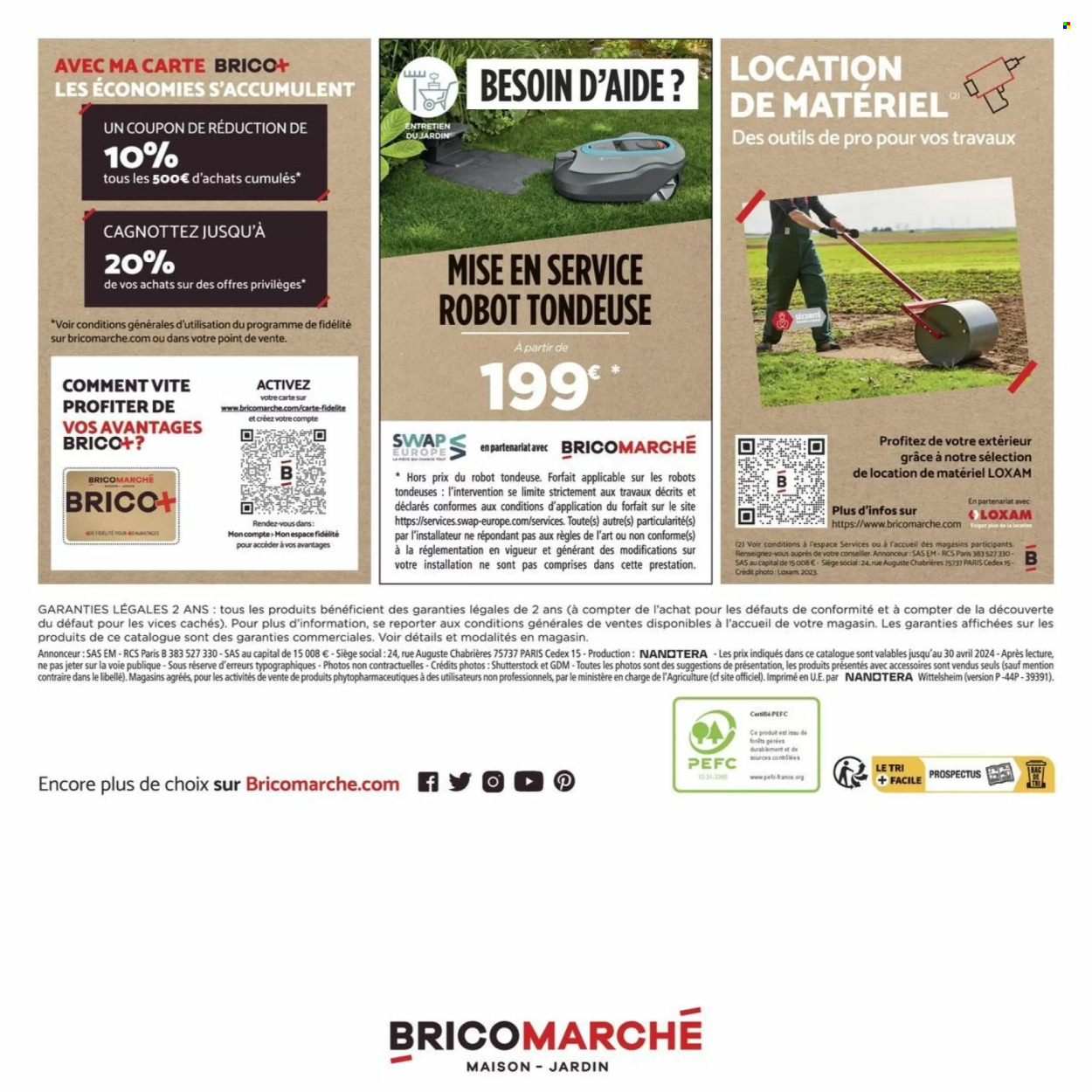 thumbnail - Catalogue Bricomarché - 03/03/2024 - 30/04/2024 - Produits soldés - tondeuse, robot tondeuse. Page 44.