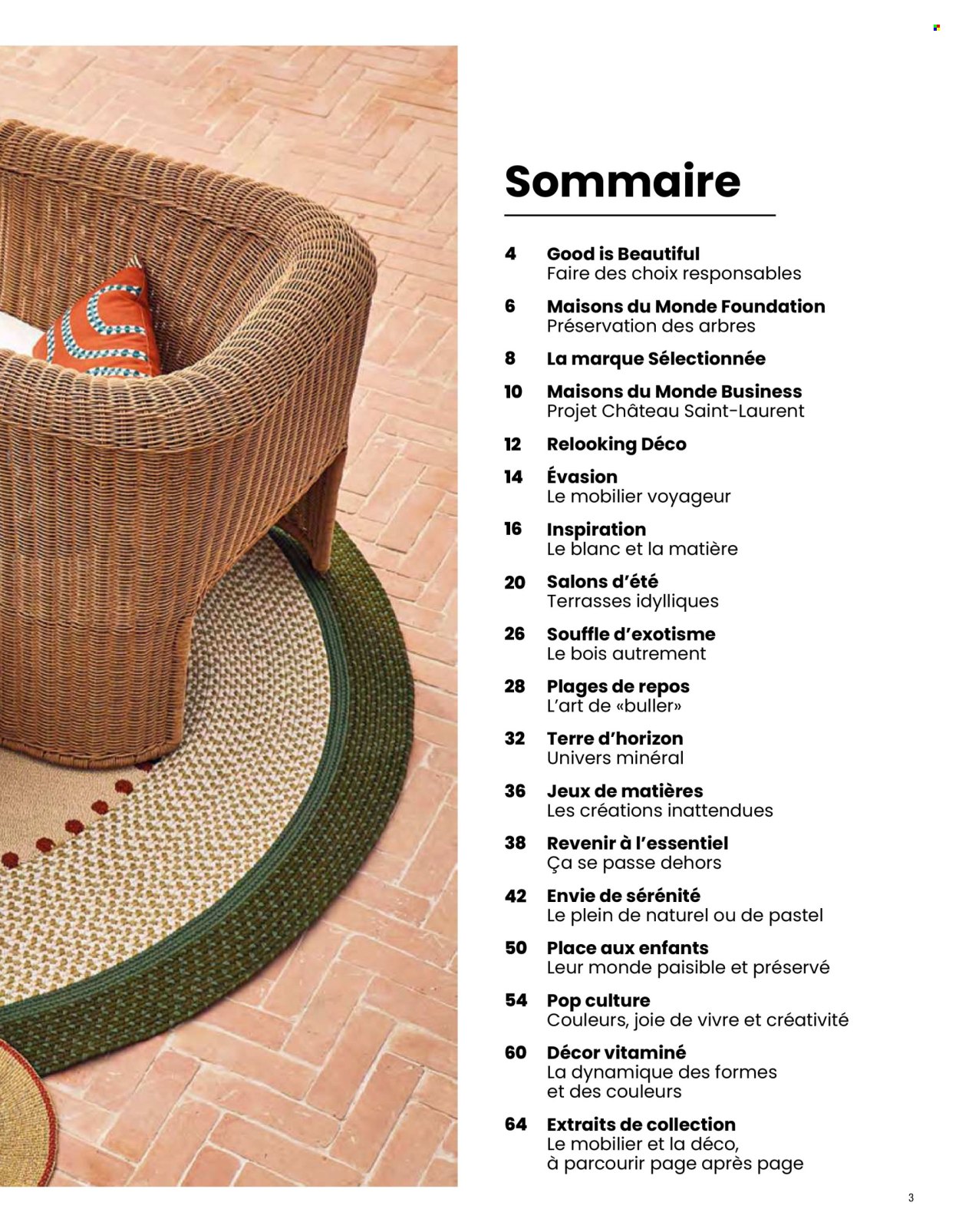 thumbnail - Catalogue Maisons du Monde - Produits soldés - tapis, fauteuil, bout de canapé. Page 5.