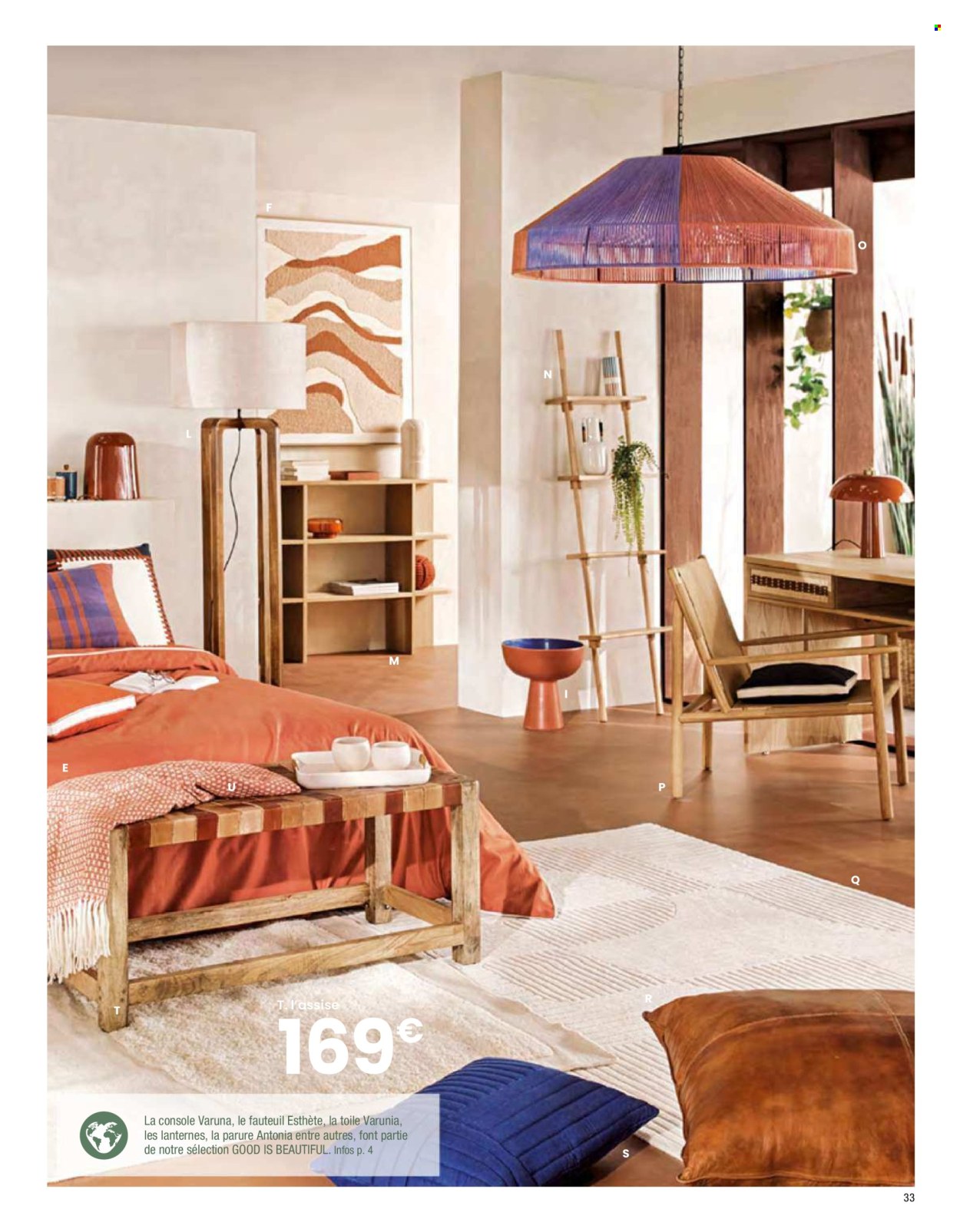 thumbnail - Catalogue Maisons du Monde - Produits soldés - bougie, plaid, tapis, fauteuil, pouf, lampadaire, lampe, lanterne. Page 35.